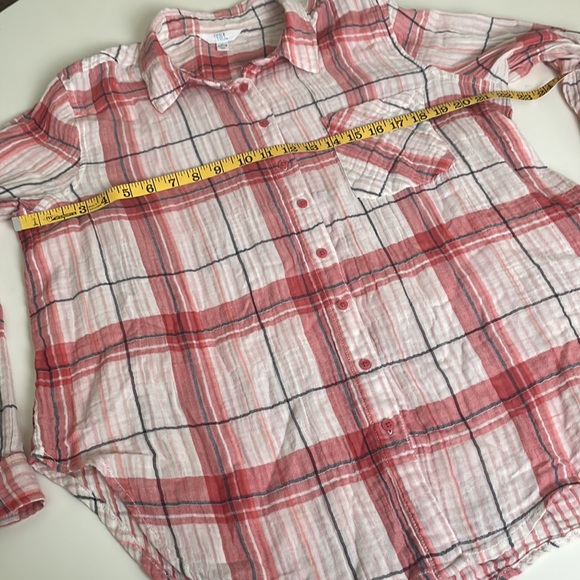 Time and Tru Long sleeve button down casual long sleeve shirt- Large - Picture 5 of 6